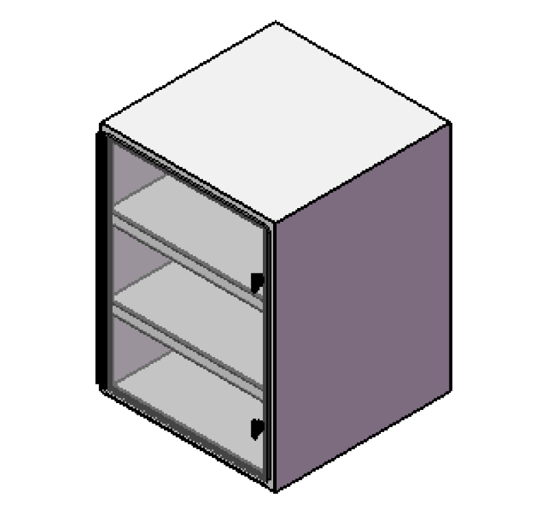 Storage cabinet with three shelves PCI-LA-04
